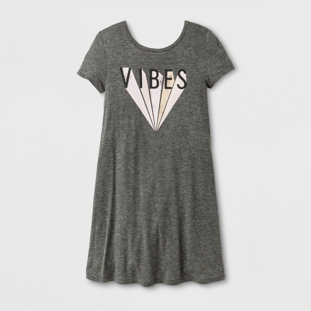 Gray Girls Skater Vibes Dress